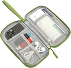 CAAORDKSO Electronics Organizer Travel Case, Travel Cable Organizer Bag Pouch Electronic Accessories Carry Case Waterproof Electronic Bag for Cable, Cord, Charger, Power Bank, Earphone (Green)