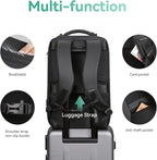 MARK RYDEN Business Backpack for Men, 17.3 Inch Tech Waterproof Laptop Backpack with USB Charging Port, Professional Work Backpack for Travel, Office, College, Commuting, Hiking