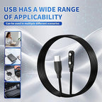 USB C for Smart Watch Charger Cable 2 Pin Cord,Replacement Charger for Smart Watch, Fitness Tracker, Charger Contact pin spacing Compatible 4mm (1)