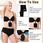 YOYI YOYI RFID Undercover Bra Wallet,Travel Pouch,Secret Pocket - Credit Cards & Money & Valuables with Adjustable,Elastic Strap Suitable for All Bra Sizes