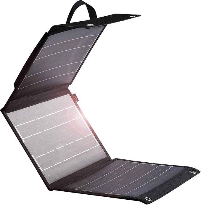 36W Foldable Solar Charger Portable Waterproof Panel Backpack Bag Quick Charging Power Station Compatible DC USB Tester Cables Port Cell Phone Pad Outdoor Camping Hiking