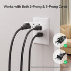[ETL Listed] Cable Matters 2-Pack 3-Outlet Grounded 180 Degree Swivel Wall Tap, 3 Plug Wall Adapter, Multi-Plug Outlets, White