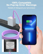 Susnwere USB C to Lightning Cable (2pack 6ft), Apple MFi Certified iPhone Fast Charger 2m, Power Delivery Original Type C Charging Cord for Apple iPhone 13/12/11 Pro/11/XS MAX/XR/8/7/6s Plus,iPad