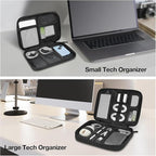 MATEIN Cord Organizer Travel Case 2 Pack, Water Resistant Tech Organizer Pouch for Small Electronic Accessories, Portable Electronics Case Carrying Bag for Cable, Changer, Earphone & Power Bank