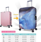 Travel Luggage Cover Suitcase Protector Fits 25-28 Inch Luggage, Blue Purple Marble Elastic Washable Stretchy Anti-scratch Luggage Sleeve with Concealed Zipper for Wheeled Suitcase Travel Accessories