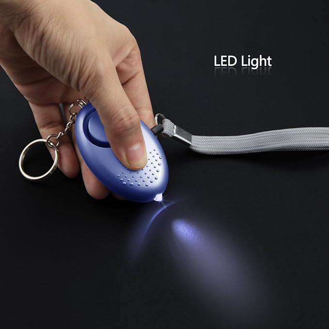 Personal Alarm for Women, 5 Pack 140DB Emergency Self-Defense Security Alarm Keychain with LED Light for Women Kids and Elders (Black, Blue, Purple, Rose Gold, Light Green)