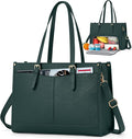 Laptop Bag for Women with Insulated Lunch Compartment 15.6 Inch Pu Leather Work Tote Computer Briefcase Bag for Office