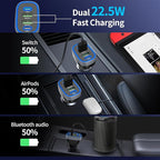 USB C Car Charger, Meagoes 4 Ports 90W Super Fast Charging, Dual 45W USBC & QC3.0 USB 12V Cigarette Lighter Adapter for iPhone 17 Air 16 15 iPad Tablet Google, Samsung S26 Android Type C Cell Phone