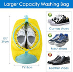 Shoe Washing Bag for Washing Machine, Laundry Shoe Bag For Washer And Dryer, Reusable Shoe Washing Bag for Sneaker (Yellow 1Pc)