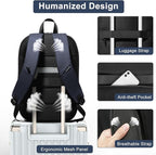 Business Backpack 17 Inch Slim Expandable Waterproof Travel Laptop Backpacks with USB Charger Port Anti-Theft Lightweight Large Work Computer Bag College Laptop Backpacks Gifts for Men Women,Dark Blue