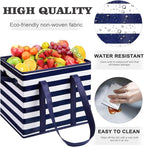 WISELIFE 6 Pack Reusable Grocery Bags Large Water Resistant Grocery Collapsible Heavy Duty Tote Bags for Shopping Picnic