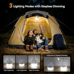 VAVOFO 2PCS 20W LED Camping Lantern Rechargeable, 1200LM Camping Light , 3000mAh Portable Tent Light , IP65 Waterproof Flashlight Lanterns for Emergencies ,Power Outages,Hurricane (White)