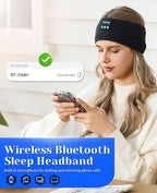 Perytong Sleep Headphones Wireless, Bluetooth Sports Headband Headphones with Ultra-Thin HD Stereo Speakers Perfect for Sleeping,Workout,Jogging,Yoga,Insomnia, Air Travel, Meditation (Black)