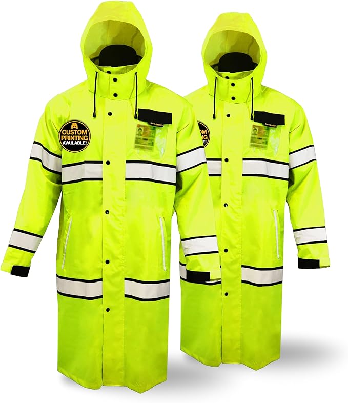 KwikSafety - Charlotte, NC - TORRENT Rain Jacket & Trench Coat ANSI OSHA Class 3 High Visibility Jacket Hi Vis Rain Gear