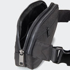 Pander Everywhere Belt Bag for Women, 5 Zipper Pockets Nylon Crossbody Fanny Pack Purse (Black)