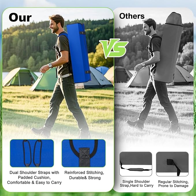 VTOY Portable Camping Chair with Canopy - Folding Chair with Canopy, Durable 600D Oxford Canopy Chair for Camping, Beach, Picnics, Fishing & Sports