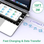 iPhone 16 15 Charger Fast Charging,3Pack 20W Fast Charging USB C Charger with 10Foot Long Type C to C Cable Cord TypeC Block Brick for iPhone 17/16e/16/16Pro/16 Plus/16 ProMax/15 Pro,iPad Air/Pro/Mini
