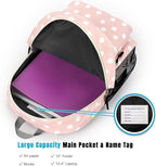 STEAMEDBUN Corduroy Kids Backpack for Girls Boys 3-8, Girls Backpack for Elementary Kindergarten - Polka Dot