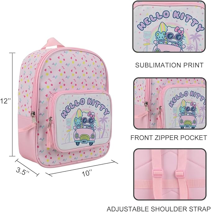 Bioworld Hello Kitty Beach Trip 2-Pack Luggage Set