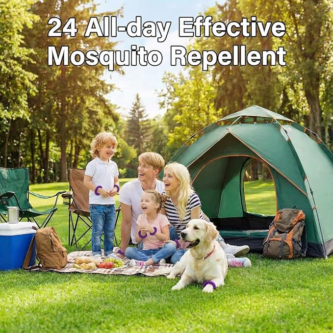 BuggyBands Mosquito Bracelets, 30 Pack Individually Wrapped, DEET Free, Natural and Waterproof Band for Adults & Kids