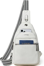LATMAP Sling Bag For Women Faux Leather Small Casual Daypack Backpack Fanny Pack Crossbody Chest Bags Purse