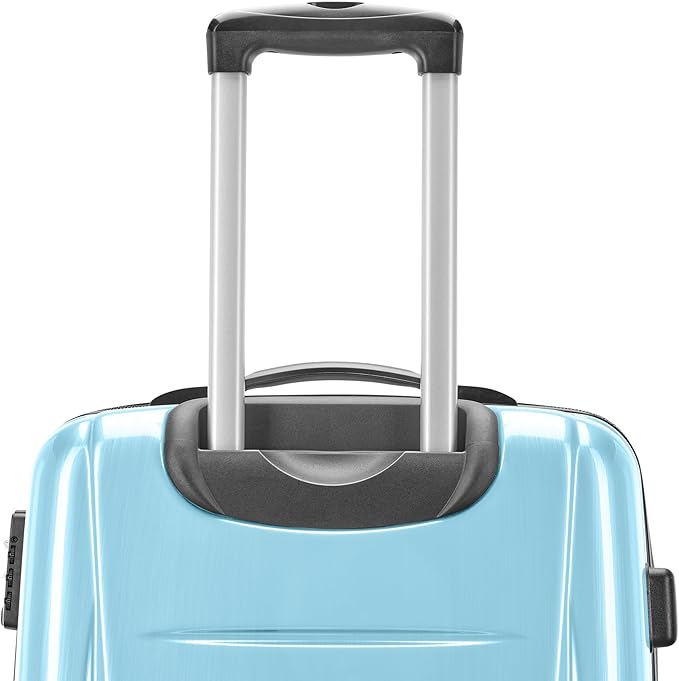 Samsonite Winfield 2 Hardside Expandable Luggage with Spinner Wheels, Ice Blue, Checked-Medium 24-Inch