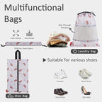 U+U 5 Set Packing Cubes for Travel Essentials Ultralight Luggage Packing Organizers with Laundry Bag and Shoe Bag for Vacation, Business Trip and Camping (Cherry Tomato)