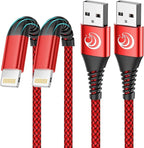 Aioneus iPhone Charger 6ft 2Pack MFi Certified Lightning Cable Fast Charging Durable Nylon Braided Phone Charger Cord Compatible with iPhone 13 Pro 12 Pro 11 Pro Xs Max Xr 8 7 Plus Se 2020 iPad