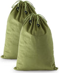 FantasyLife Shoe Bags for Travel, Washable Dust Bags for Storage & Packing, Flannel Shoe Pouch with Drawstring Closure for Purses, Handbags, Shoes & Toys (2, Sage Green, 17.3"x12.6")