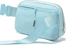 Gitus Gifts for 7 8 9 10 11 Year Old Girls Belt Bag Fanny Pack Crossbody Bags with Initial Letter Patch Birthday Gifts for Daughter Sister Friends Teen girls (Icing Blue-M)