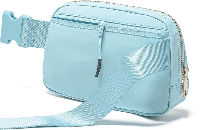 Gitus Gifts for 7 8 9 10 11 Year Old Girls Belt Bag Fanny Pack Crossbody Bags with Initial Letter Patch Birthday Gifts for Daughter Sister Friends Teen girls (Icing Blue-J)