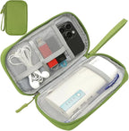 CAAORDKSO Electronics Organizer Travel Case, Travel Cable Organizer Bag Pouch Electronic Accessories Carry Case Waterproof Electronic Bag for Cable, Cord, Charger, Power Bank, Earphone (Green)