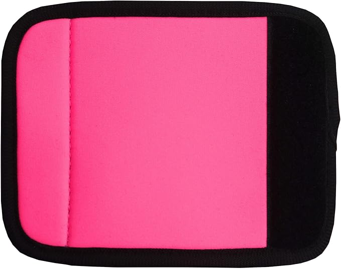 Neoprene Luggage Handle Wraps for Traveling Bright Color Luggage Tags|Handle Wraps|Handle Covers (Pink 01)