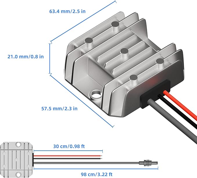 Starlink Mini 12V Adapter, Starlink Mini Power Supply 12/24V Step Up to 30V 3.5A Power Converter 9-28V Input Conversion Kit for Truck RV Marine