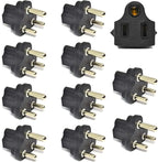 Ceptics South Africa SABS1661 Travel Power Plug Adapter Accepts NEMA 5-15R - ETL Certified - Industrial Grade (IG-10L-10PK)