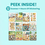 Let’s Go to School 500+ Sticker Book by Cupkin Fun Toddler Travel Activity Coloring and Sticker Book, Road Trip Essentials, 12 Coloring Pages 12 Side by Side Scenes for Ages 2–8 Years
