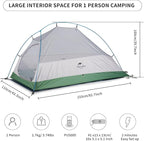 Naturehike Cloud Up Tent, Lightweight Backpacking Tents, Waterproof Ultralight Tent for Camping Hiking Backpacking