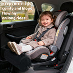 IFOYO Inflatable Car Seat Foot Rest for Kids, Portable Toddler Car Foot Rest with 2 Adjustable Straps, Carseat Accessories Suit for Kids Booster Cars Seat, Machine Washable Cover, Black