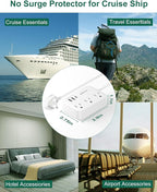 UK Adapters for Travel(13A), US to UK Plug Adapter with 3 Outlets 3 USB Charging Ports (USB-C), Type G Travel Adapter with 3FT Extension Cord, USA to Scotland British London England Irish Dubai