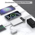 Portable Charger Built-in Cables,10000mAh Power Bank for iPhone,Fast Charge USB C Battery Pack Travel Essentials Slim Lightweight Powerbank Compatible with iPhone 17/16/15/14, Samsung, Android, etc