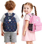 STEAMEDBUN Corduroy Toddler Backpack for Girls 2-4, Kids Preschool Backpack for Kindergarten - Rainbow