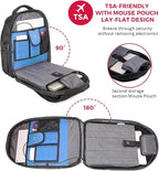 Swissdigital Design Large Travel Backpack For Men， TSA Business Laptop Backpack With Finder color random| J16BTBT013-01