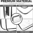 AURUZA Clear Makeup Bag,Portable Travel Toiletry Bags with Zipper, TSA Approved Clear Organizer Bags, PVC Cosmetic Pouch for Airport Airline Compliant