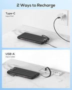 VEEKTOMX Portable Charger Built-in Cables, 10000mAh Power Bank for iPhone, Fast Charge USB C Battery Pack Travel Essentials Powerbank Compatible with iPhone 17/16/15/14, Samsung S25/24, Android, etc