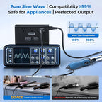 DOACE 800W Pure Sine Wave Voltage Converter US to Europe- 220V to 110V Converter for European Travel, No Limitation Step Down Transformer w/ 35W PD for Hair Straightener Curler CPAP Laptop Cell Phone