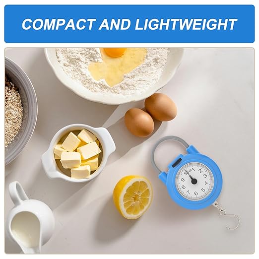 High Accuracy Mini Handheld Digital Luggage Scale with Hook Portable Electronic Pocket Scale for Travel and Home Use in Blue