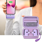 【NOT Included Power Bank】Portable Charger Case Holds 2PCS for iWalk/for Swyop/for Feob/for Charmast/for JEJILL/for LanLuk/for VEGER/for Taegila/for Kuulaa and More Small Charging Battery Pack, Purple
