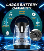 Portable Shower for Camping with 5-Gallon Water Jug, 6000mAh Rechargeable Outdoor Camping Shower Kit, IPX8 Waterproof Pump, Easy to Store for Hiking, Beach, 5-Mode Shower Head