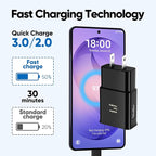Android Phone Charger, Samsung Charger Fast Charging Cord with 6.6ft Type C Cable for Samsung Galaxy S26/S25/S24/S24Ultra/S23/S23 Ultra/S22/S21/S20/S20+/S10/S10+/S10e/S9/S9+/S8/Note 8/9/10/20