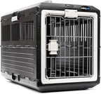 Pet Carrier & Crate, 35" L x 21" W x 27" H - Collapsible Hard Sided Kennel for Large Dogs and Cats, Portable Carrier for Indoor Outdoor Travel